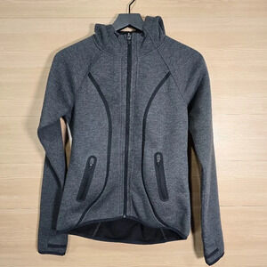 ATHLETA Fuse Scuba Hoodie Activewear Sweatshirt Jacket Gray Women’s Size‎ XXS